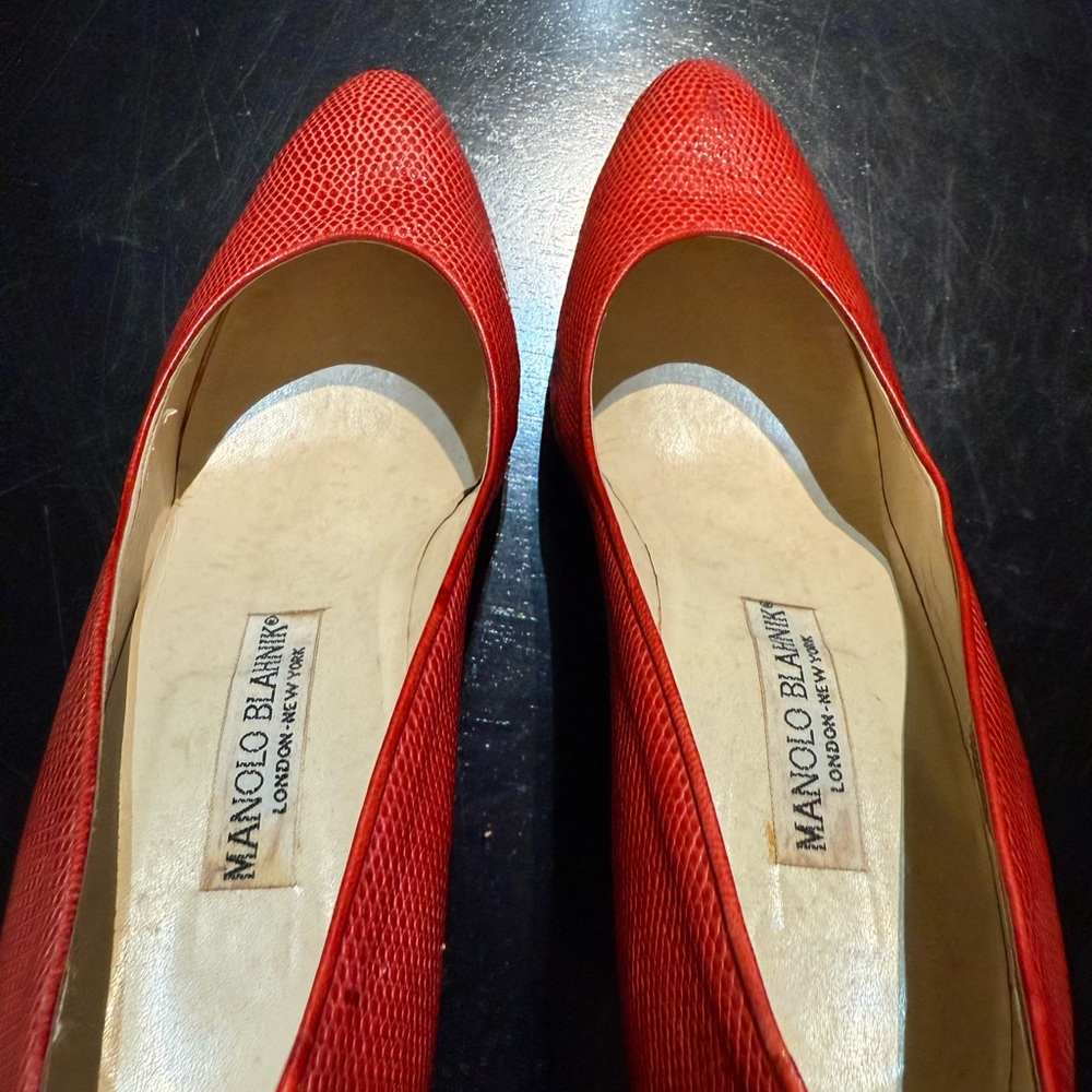 Manolo Blahnik Vibrant Red Heels